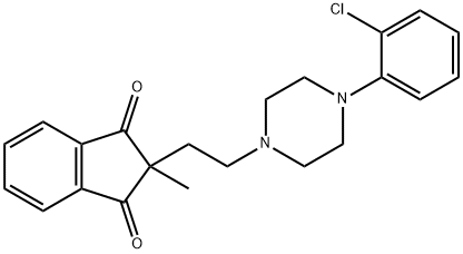 2-[2-[4-(o-Chlorophenyl)-1-piperazinyl]ethyl]-2-methyl-1,3-indanedione Struktur