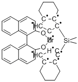 DIMETHYLSILYLBIS-(4,5,6,7-TETRAHYDRO-1-INDENYL)ZIRCONIUM(IV)-(R)-(1,1'-BINAPHTHYL-2) Struktur