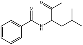 BENZAMIDE, N-(1-ACETYL-3-METHYLBUTYL)- Struktur