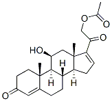 11beta,21-dihydroxypregna-4,16-diene-3,20-dione 21-acetate   Struktur