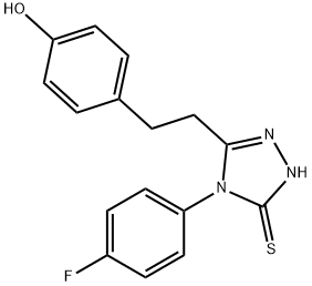 4-[2-[4-(4-FLUOROPHENYL)-5-MERCAPTO-4H-1,2,4-TRIAZOL-3-YL]ETHYL]PHENOL Struktur