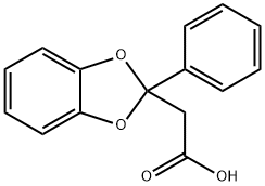 2-Phenyl-1,3-benzodioxole-2-acetic acid Struktur