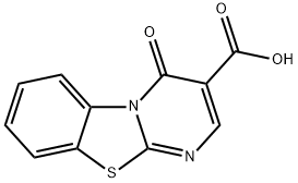 4-OXO-4H-BENZO[D]PYRIMIDO[2,1-B][1,3]THIAZOLE-3-CARBOXYLIC ACID Struktur