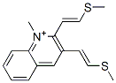 2-bis(2-methylthio)vinyl-1-methylquinolinium Struktur