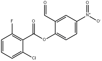 2-FORMYL-4-NITROPHENYL 2-CHLORO-6-FLUOROBENZOATE Struktur