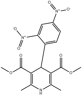 1,4-dihydro-2,6-dimethyl-4-(2,4-dinitrophenyl)-3,5-pyridinedicarboxylic acid dimethyl ester Struktur