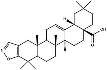 Oleana-2,12-dieno[2,3-d]isoxazol-28-oic acid Struktur