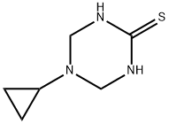 1,3,5-Triazine-2(1H)-thione,5-cyclopropyltetrahydro-(9CI) Struktur