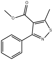 5-Methyl-3-phenyl-4-isothiazolecarboxylic acid methyl ester Struktur