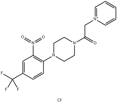 1-(4-[2-NITRO-4-(TRIFLUOROMETHYL)PHENYL]PIPERAZINO)-2-PYRIDINIUM-1-YLETHAN-1-ONE CHLORIDE Struktur