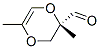 1,4-Dioxin-2-carboxaldehyde, 2,3-dihydro-2,5-dimethyl-, (2S)- (9CI) Struktur