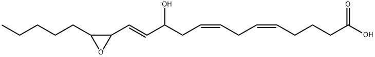 (5Z,8Z,12E)-11-hydroxy-13-(3-pentyloxiran-2-yl)trideca-5,8,12-trienoic acid Struktur