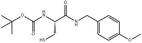 (R)-tert-butyl 3-Mercapto-1-(4-MethoxybenzylaMino)-1-oxopropan-2-ylcarbaMate Struktur