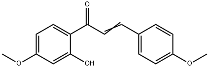 1-(2-hydroxy-4-methoxyphenyl)-3-(4-methoxyphenyl)-2-propen-1-one  Struktur