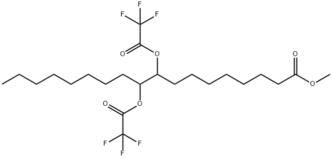 9,10-Bis(trifluoroacetyloxy)octadecanoic acid methyl ester Struktur