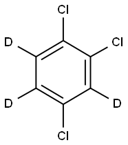 1,2,4-トリクロロベンゼン-D3 化學(xué)構(gòu)造式