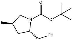 Trans-Tert-Butyl 2-(Hydroxymethyl)-4-Methylpyrrolidine-1-Carboxylate Struktur