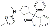 Benzeneacetamide,  -alpha--[3-[methyl(5-methyl-2-furanyl)amino]cyclopentyl]--alpha--phenyl- Struktur