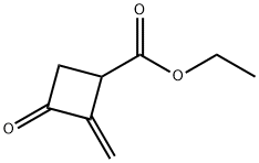 Cyclobutanecarboxylic acid, 2-methylene-3-oxo-, ethyl ester (9CI) Struktur