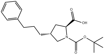 BOC-(R)-GAMMA-(3-PHENYL-PROPYL-BENZYL)-L-PROLINE Struktur