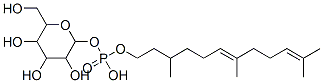 [3,4,5-trihydroxy-6-(hydroxymethyl)oxan-2-yl]oxy-(3,7,11-trimethyldodeca-6,10-dienoxy)phosphinic acid Struktur