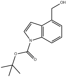 tert-Butyl 4-(hydroxymethyl)-1H-indole-1-carboxylate Struktur