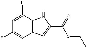 5,7-DIFLUORO-2-INDOLECARBOXYLIC ACID ETHYL ESTER Struktur