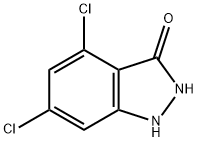 4,6-DICHLORO-3-HYDROXY (1H)INDAZOLE Struktur