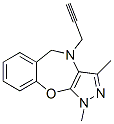 4,5-Dihydro-1,3-dimethyl-4-(2-propynyl)-1H-pyrazolo[3,4-b][1,4]benzoxazepine Struktur