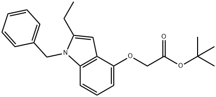 tert-butyl 2-(1-benzyl-2-ethyl-1H-indol-4-yloxy)acetate Struktur