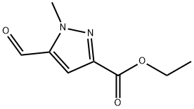 1H-Pyrazole-3-carboxylic acid, 5-formyl-1-methyl-, ethyl ester Struktur