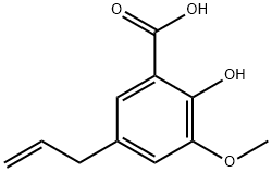 2-Hydroxy-3-methoxy-5-(2-propenyl)benzoic acid Struktur