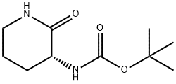 Carbamic acid, [(3R)-2-oxo-3-piperidinyl]-, 1,1-dimethylethyl ester (9CI) Struktur