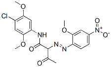 N-(4-chloro-2,5-dimethoxyphenyl)-2-[(2-methoxy-4-nitrophenyl)azo]-3-oxobutyramide Struktur