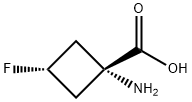 Cyclobutanecarboxylic acid, 1-amino-3-fluoro-, trans- (9CI) Struktur