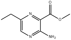 Pyrazinecarboxylic acid, 3-amino-6-ethyl-, methyl ester (7CI,8CI) Struktur