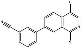 3-(1,4-DICHLORO-1,2-DIHYDROISOQUINOLIN-7-YL)BENZONITRILE Struktur