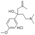 alpha-(2-(Dimethylamino)ethyl)-p-methoxy-alpha-(2-methylallyl)benzyl a lcohol hydrochloride Struktur