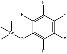 Trimethyl(pentafluorophenyloxy)germane Struktur