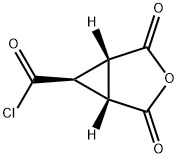 1,2-Cyclopropanedicarboxylic anhydride, 3-(chloroformyl)-, stereoisomer (8CI) Struktur