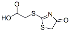 [(4-oxo-2-thiazolin-2-yl)thio]acetic acid Struktur