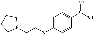 4-(2-(1-PYRROLIDINYL)ETHOXY)PHENYLBORON& Struktur