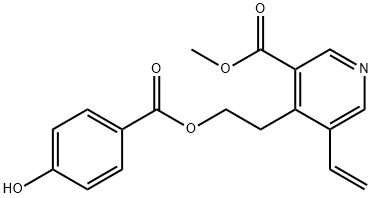 5-Vinyl-4-[2-[(4-hydroxybenzoyl)oxy]ethyl]-3-pyridinecarboxylic acid methyl ester Struktur