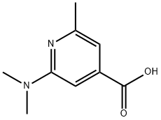 2-(Dimethylamino)-6-methyl-4-pyridinecarboxylicacid Struktur