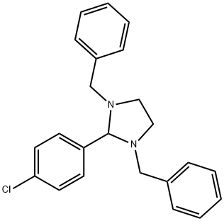 2-(4-CHLOROPHENYL)-1,3-BIS(PHENYLMETHYL)-IMIDAZOLIDINE Struktur