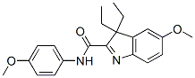 3,3-Diethyl-5-methoxy-N-(p-methoxyphenyl)-3H-indole-2-carboxamide Struktur