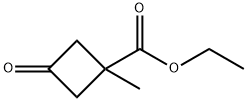 Cyclobutanecarboxylic acid, 1-methyl-3-oxo-, ethyl ester (9CI) Struktur