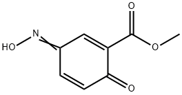 3-(Hydroxyimino)-6-oxo-1,4-cyclohexadiene-1-carboxylic acid methyl ester Struktur