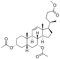 methyl 3alpha,7alpha-diacetoxy-5beta-chol-11-en-24-oate Struktur