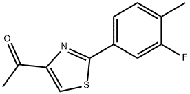 1-[2-(3-FLUORO-4-METHYLPHENYL)-1,3-THIAZOL-4-YL]ETHAN-1-ONE Struktur